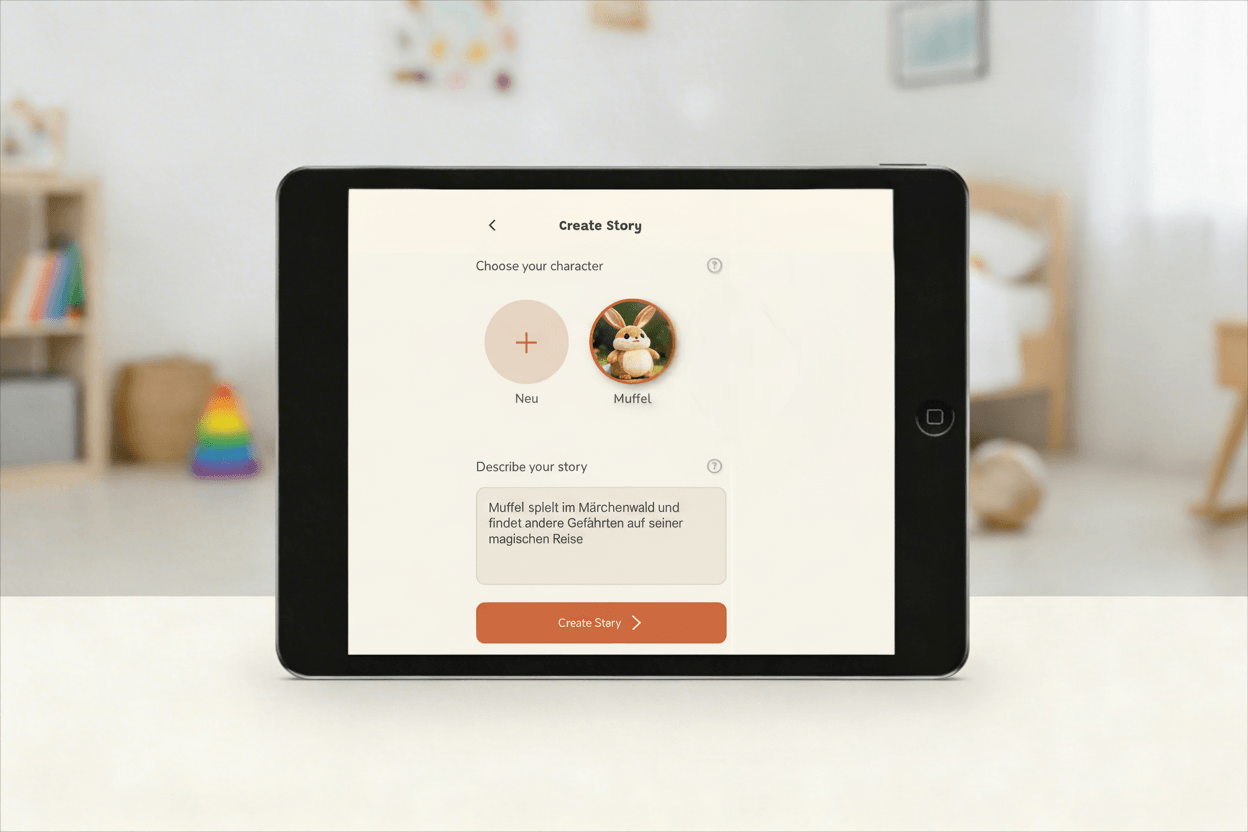 Namen & Abenteuer festlegen — personalisiertes Kinderbuch in der Zaubergeschichten App
